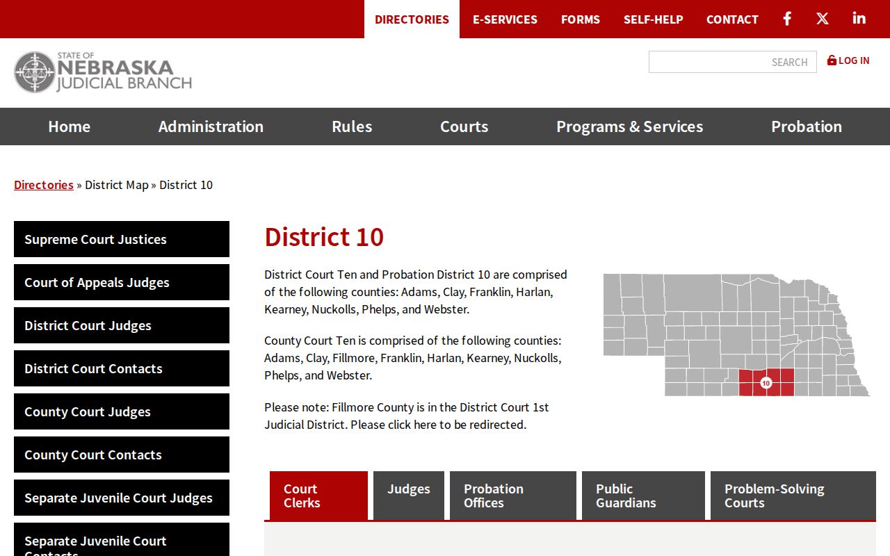Ruskin warrant search Nebraska municipal and court routing context